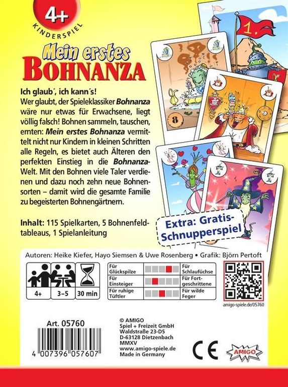 My First Bohnanza back of the box