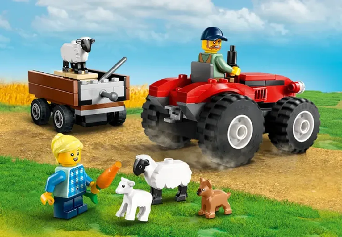 LEGO® City Red Farm Tractor with Trailer & Sheep