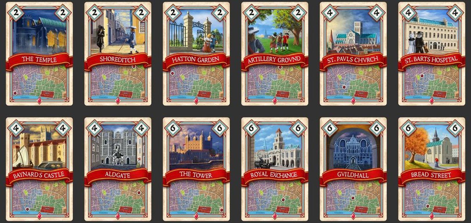 The Great Fire of London 1666 cards
