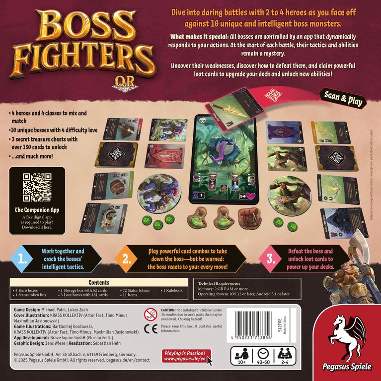Boss Fighters QR back of the box