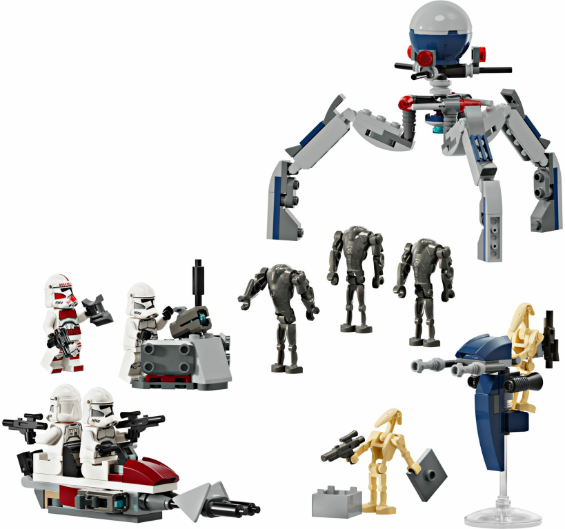 LEGO® Star Wars Clone Trooper™ & Battle Droid™ Battle Pack components