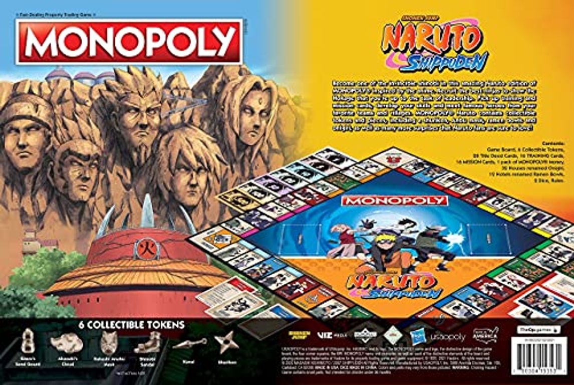 Monopoly: Naruto back of the box