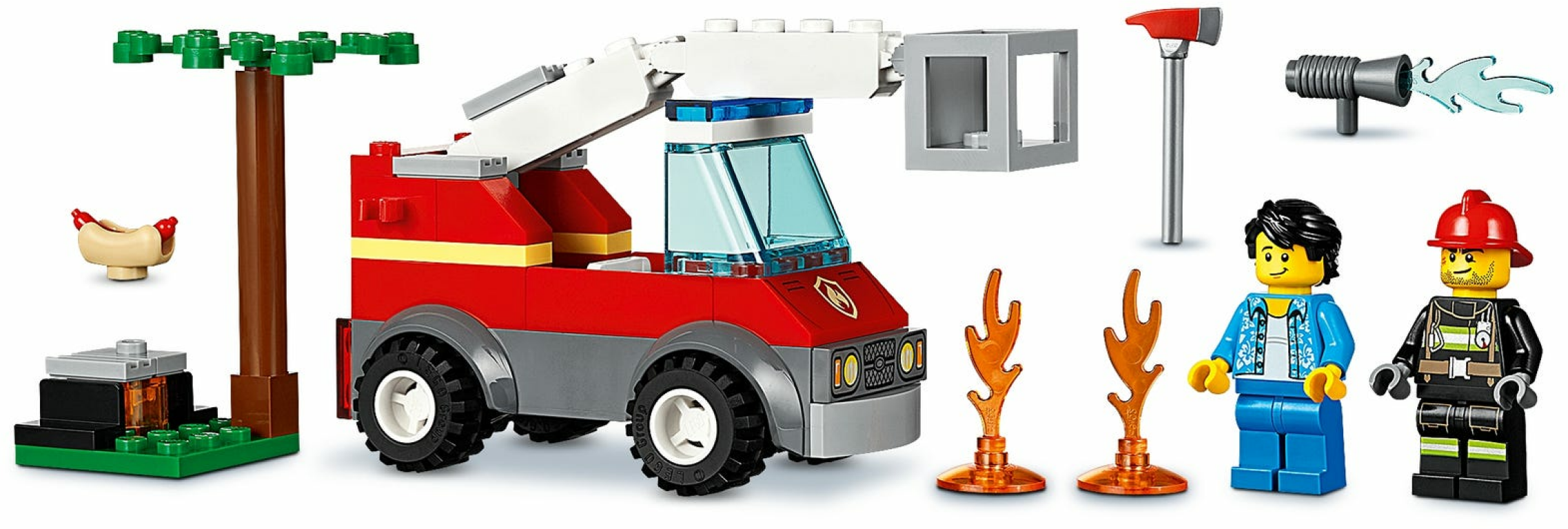 LEGO® City Barbecue Burn Out components