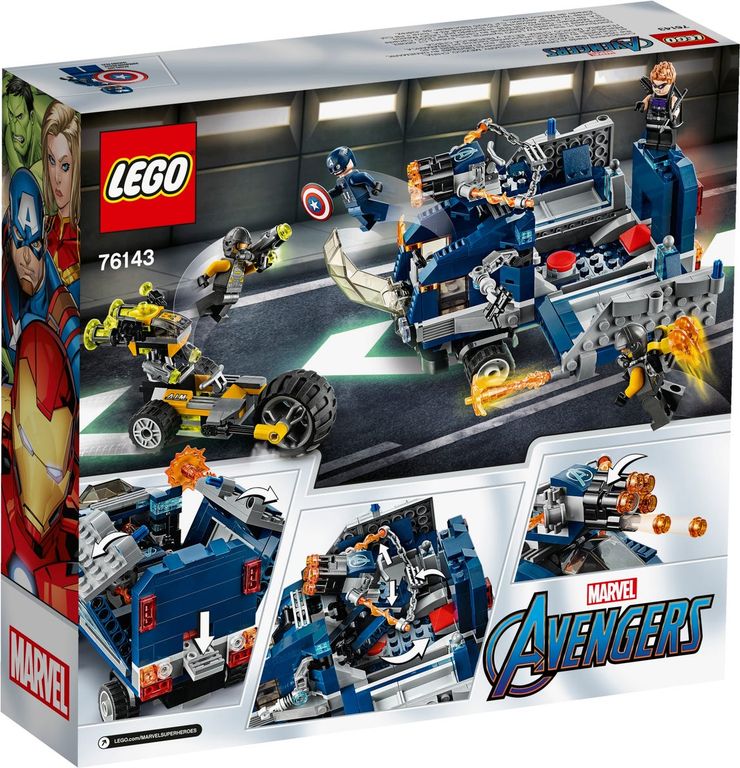 LEGO® Marvel Vengadores: Derribo del Camión parte posterior de la caja