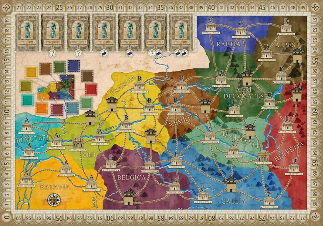 Concordia: Britannia / Germania tavolo da gioco