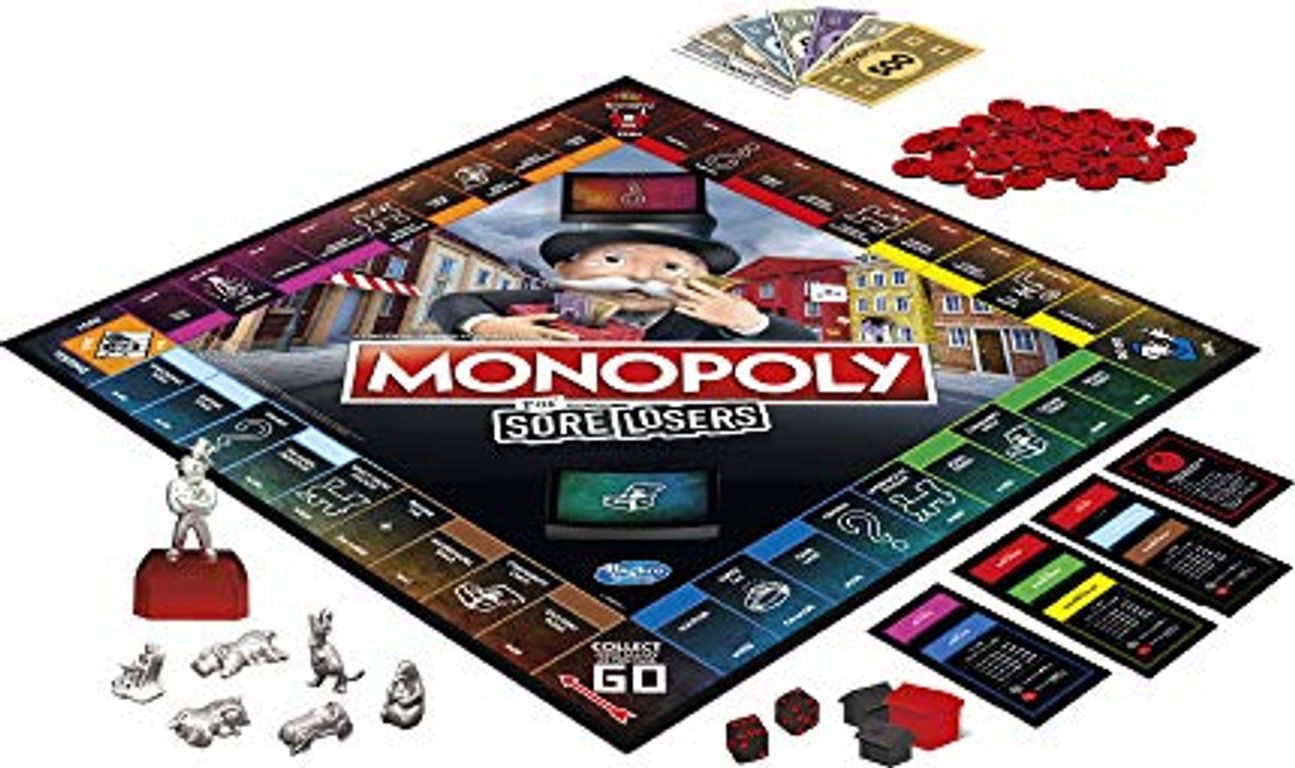 Monopoly - Mauvais Perdants composants