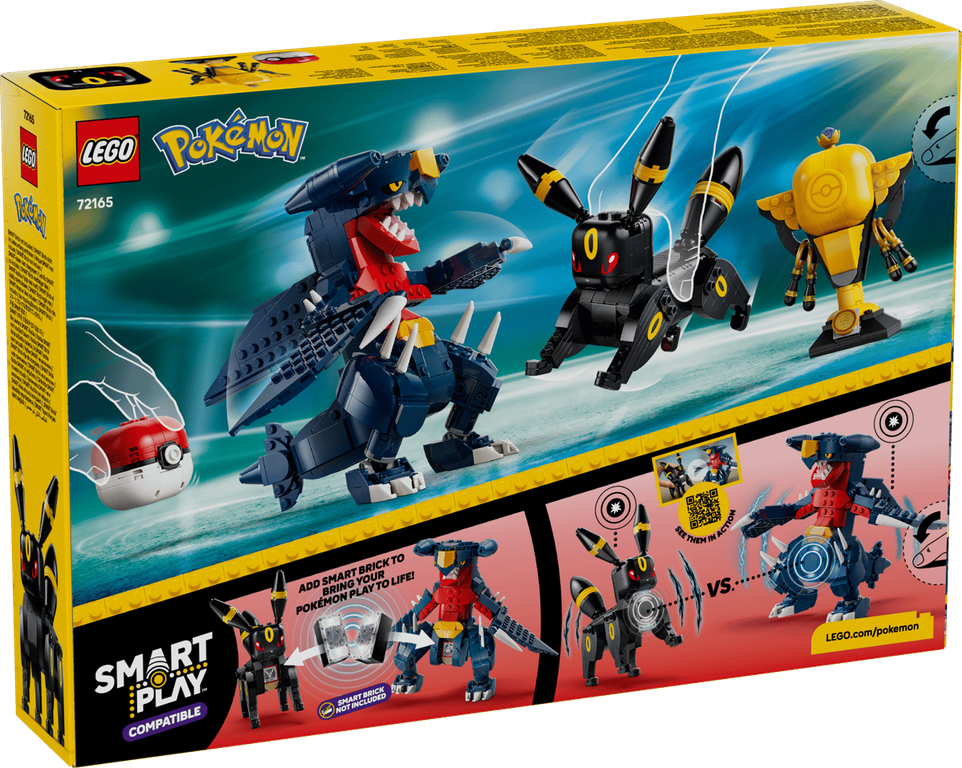 LEGO® Pokémon™ SMART Play™: Umbreon vs. Garchomp Championship Battle back of the box