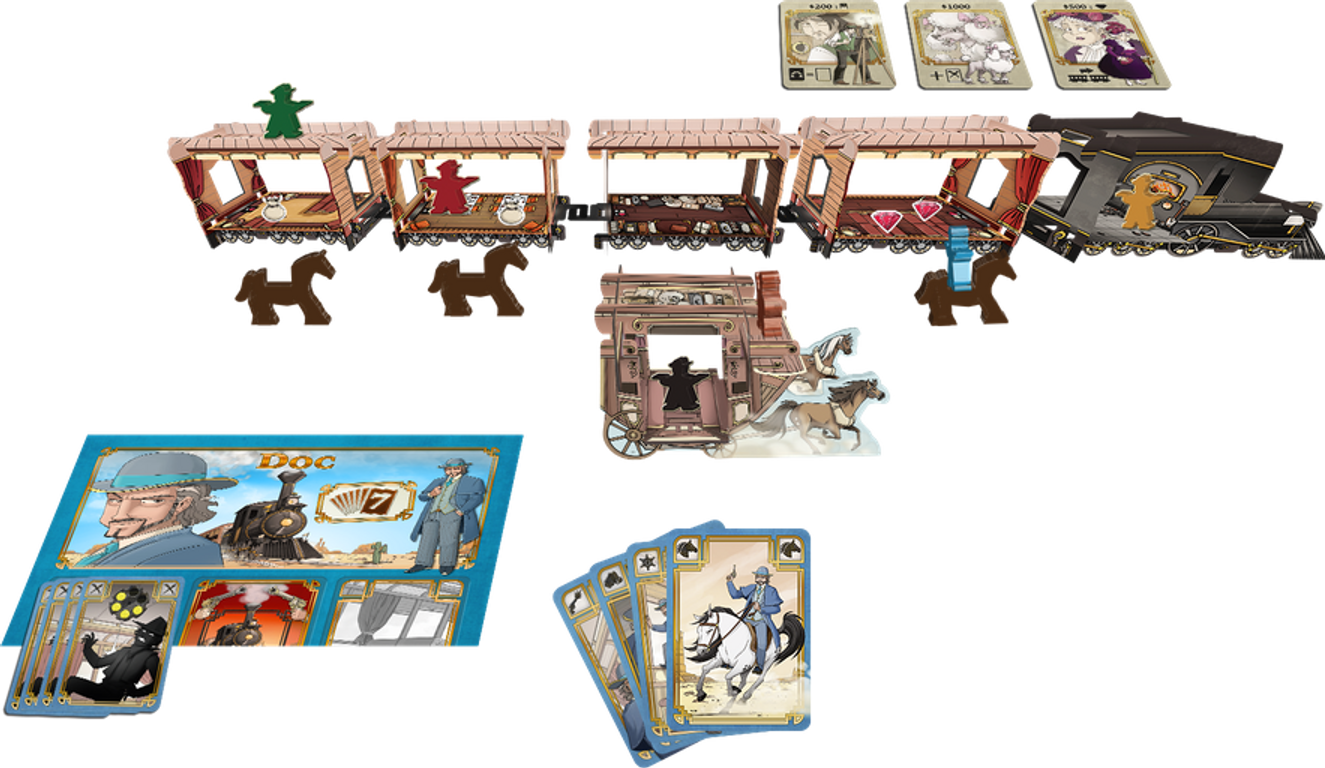 Colt Express: Horses & Stagecoach components