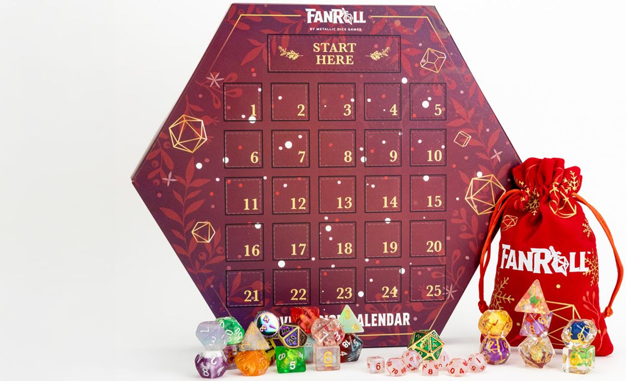 FanRoll Advent Dice Calendar 2024 componenti