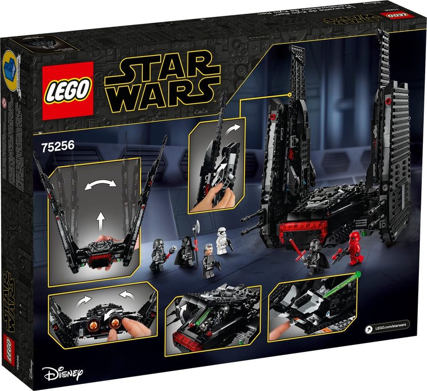 LEGO® Star Wars Lanzadera de Kylo Ren parte posterior de la caja