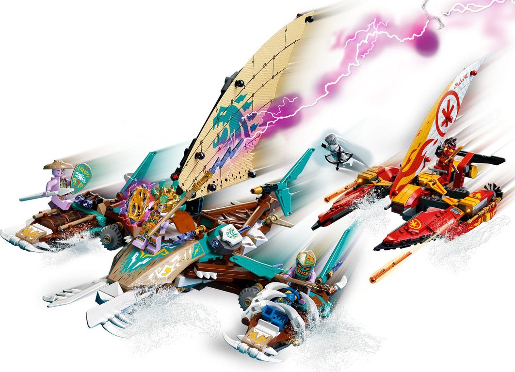 LEGO® Ninjago Batalla Naval en Catamarán jugabilidad