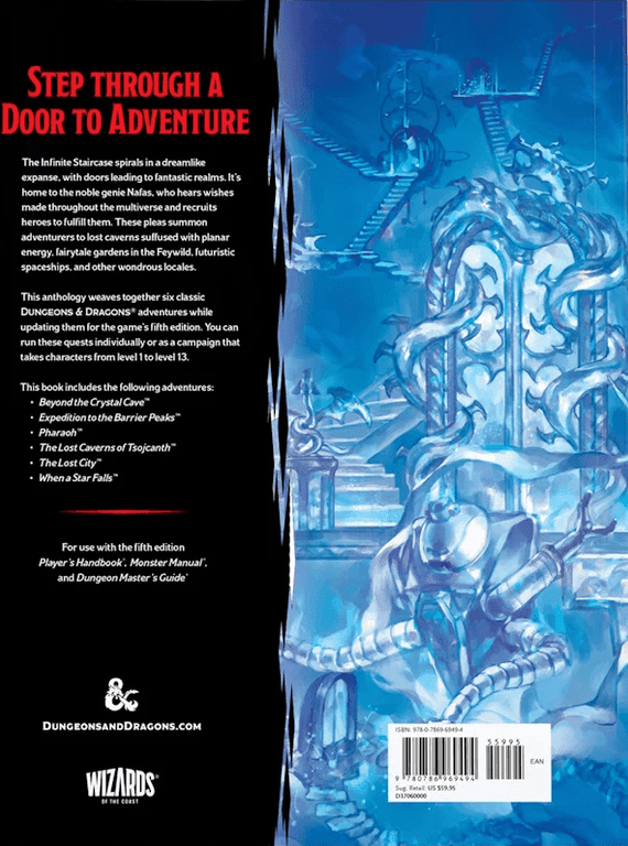 Dungeons & Dragons (5th Edition): Quests from the Infinite Staircase rückseite der box