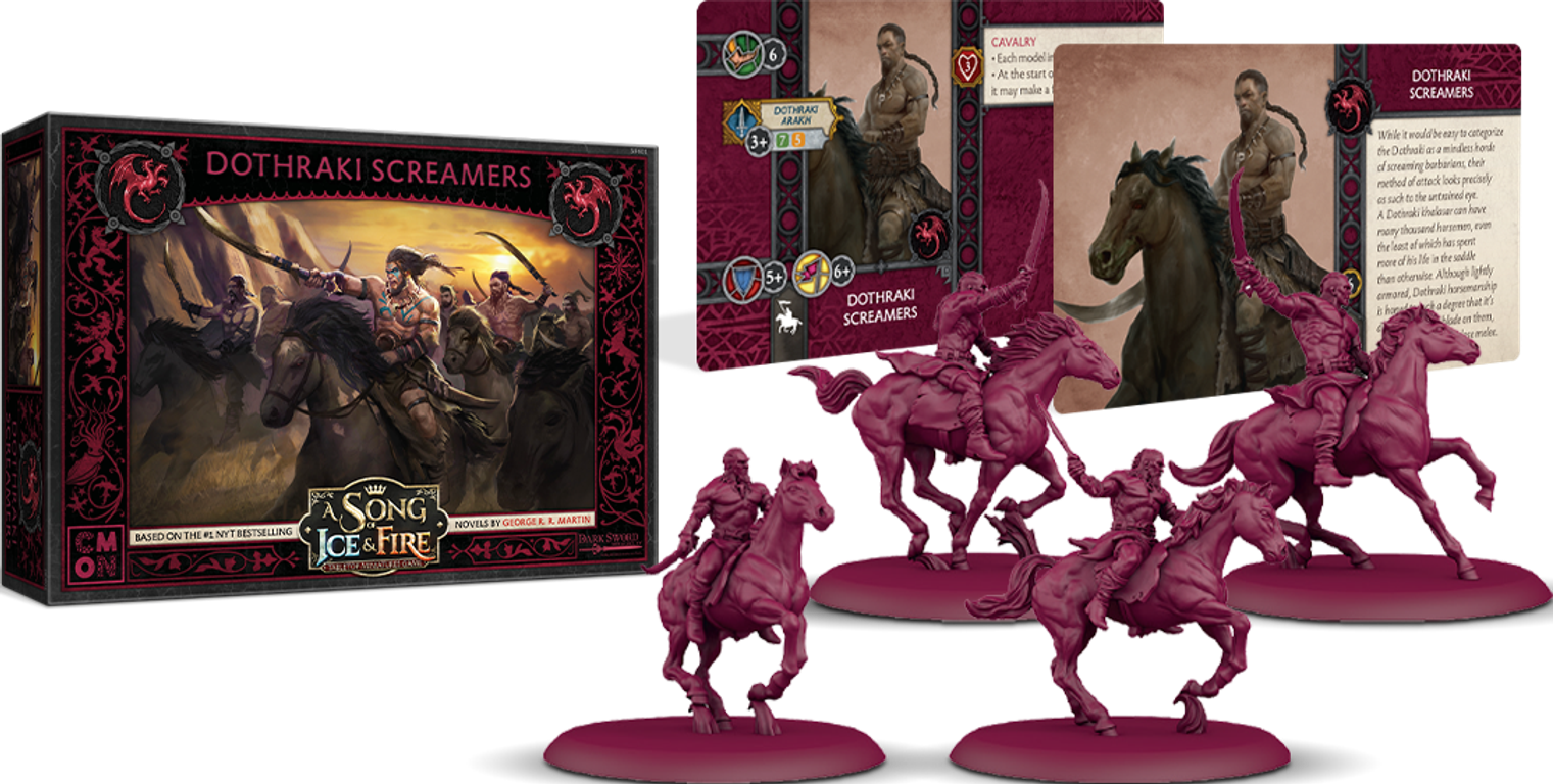 A Song of Ice & Fire: Tabletop Miniatures Game – Dothraki Screamers komponenten