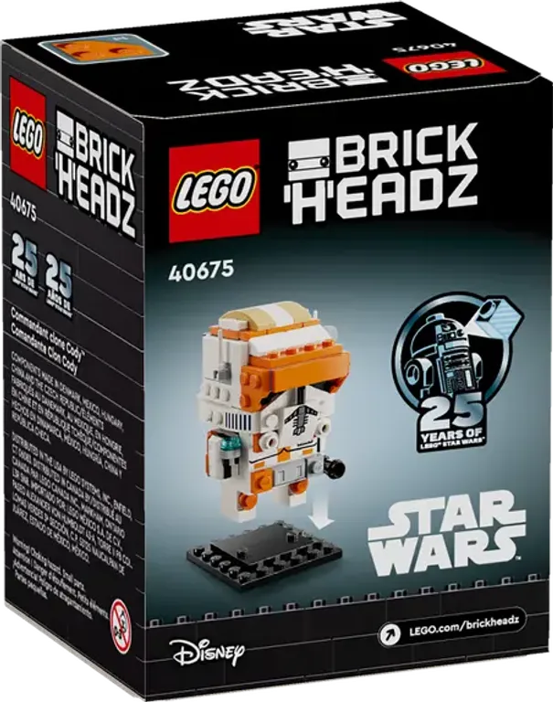 LEGO® BrickHeadz™ Comandante Clon Cody parte posterior de la caja