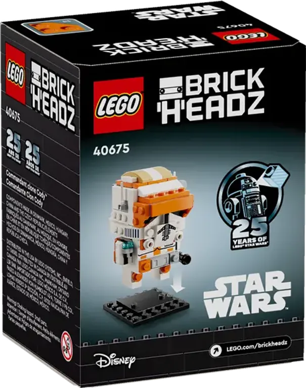 LEGO® BrickHeadz™ Clone Commander Cody achterkant van de doos