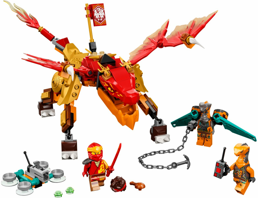 LEGO® Ninjago Le dragon de feu de Kai - Évolution composants