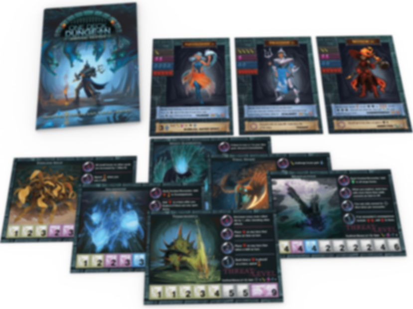 One Deck Dungeon: Abyssal Depths components