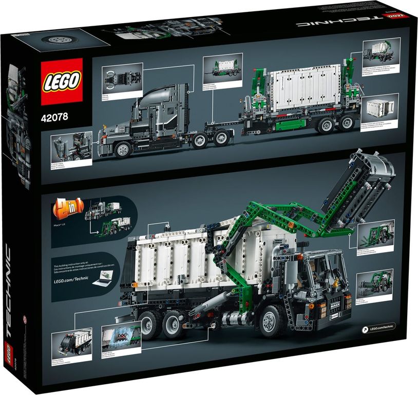 LEGO® Technic Mack Anthem parte posterior de la caja