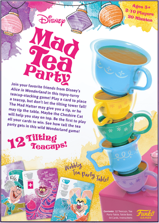 Disney Mad Tea Party parte posterior de la caja