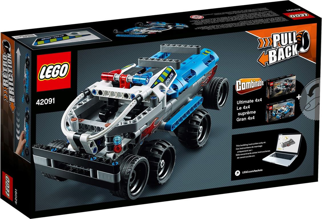 LEGO® Technic Polizei-Verfolgungsjagd rückseite der box