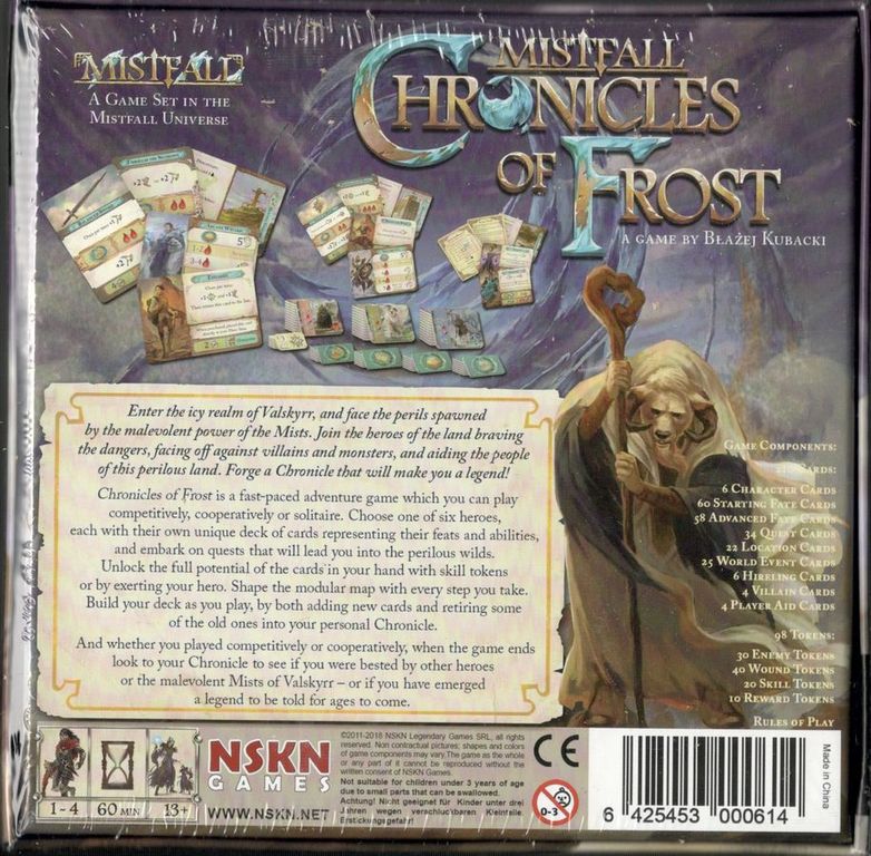 Chronicles of Frost dos de la boîte