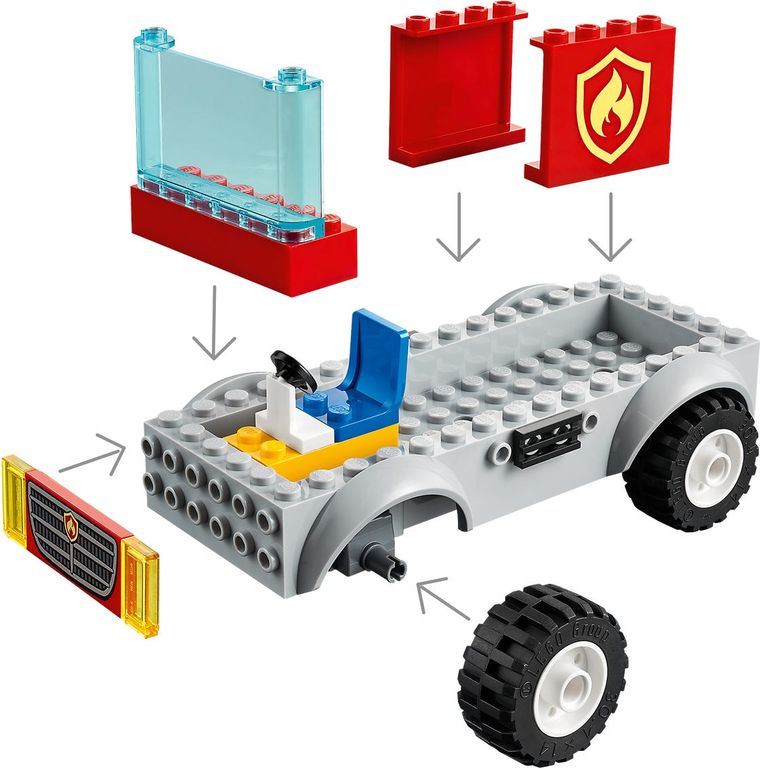 LEGO® City Le camion des pompiers avec échelle composants