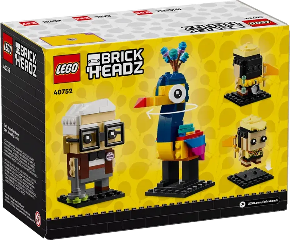 LEGO® BrickHeadz™ Carl, Russell et Kevin dos de la boîte