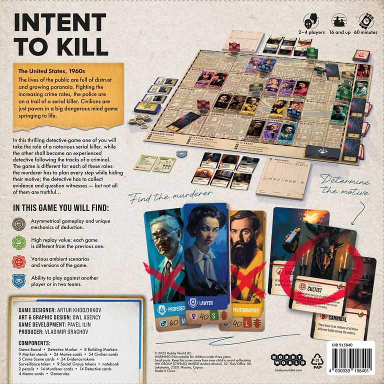Intent to Kill back of the box