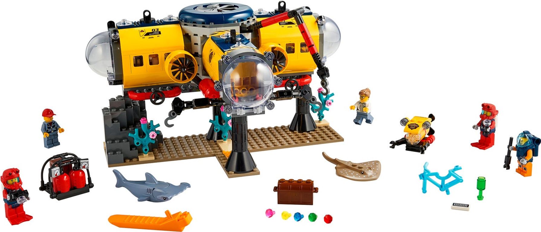 LEGO® City Oceaan Onderzoeksbasis componenten