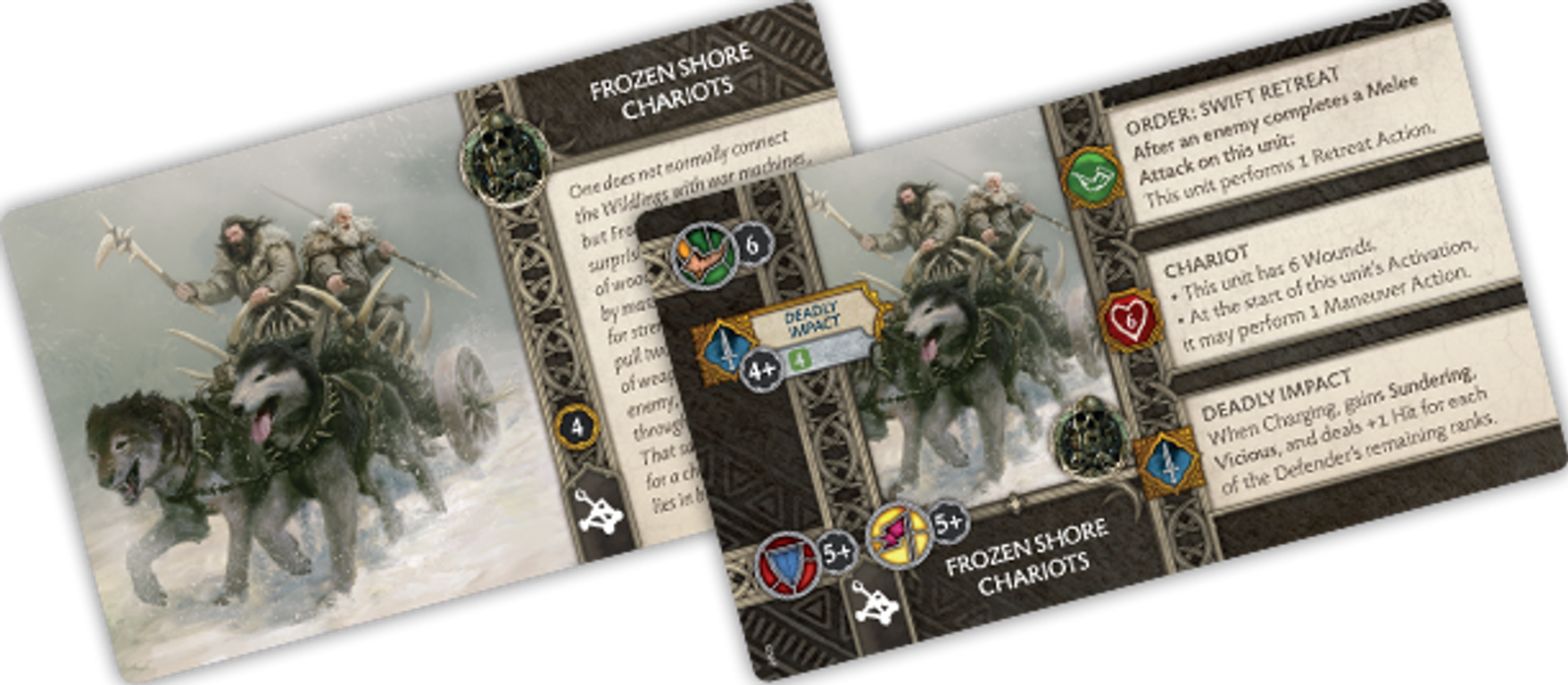 A Song of Ice & Fire: Tabletop Miniatures Game – Frozen Shores Chariots cards