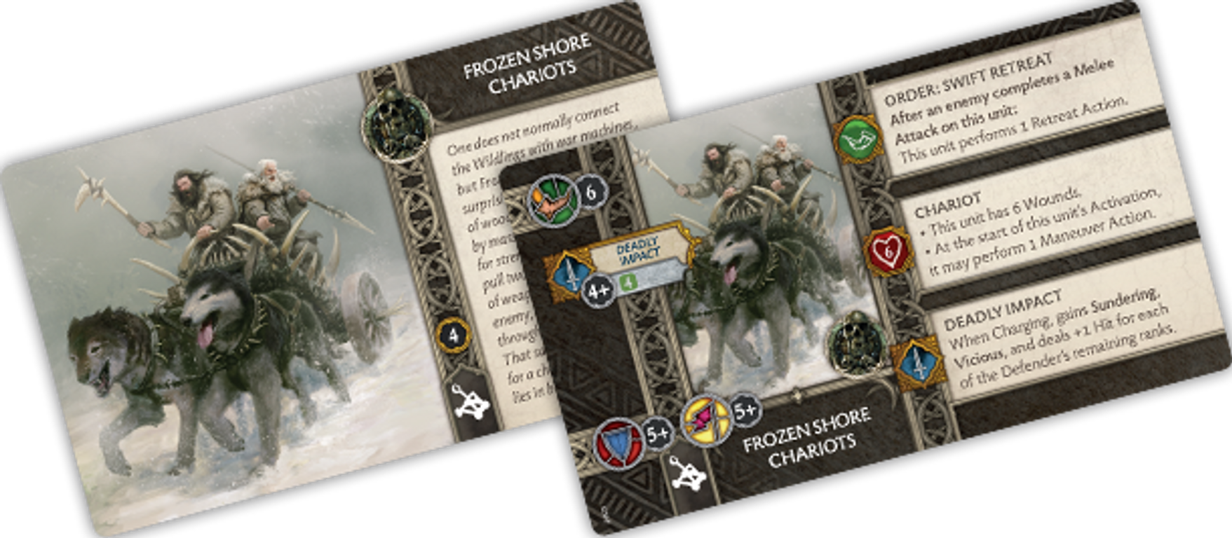 A Song of Ice & Fire: Tabletop Miniatures Game – Frozen Shores Chariots karten