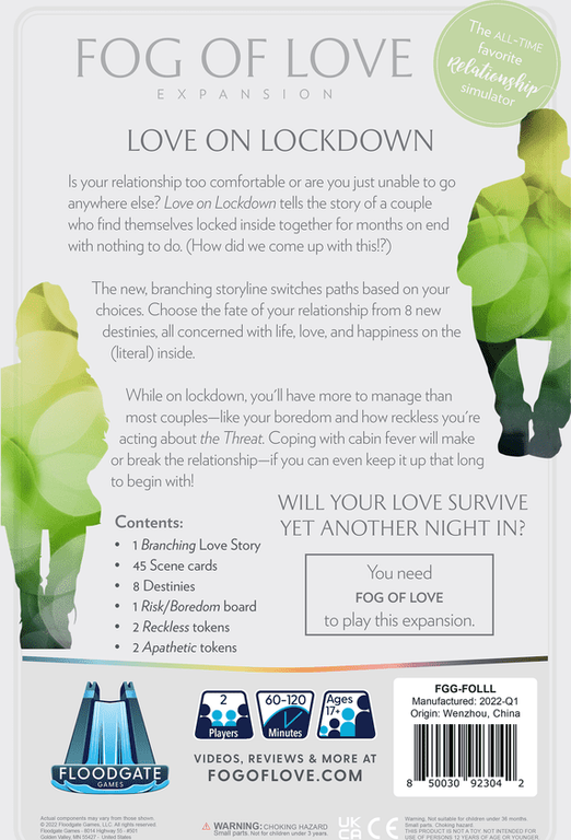 Fog of Love: Love on Lockdown back of the box