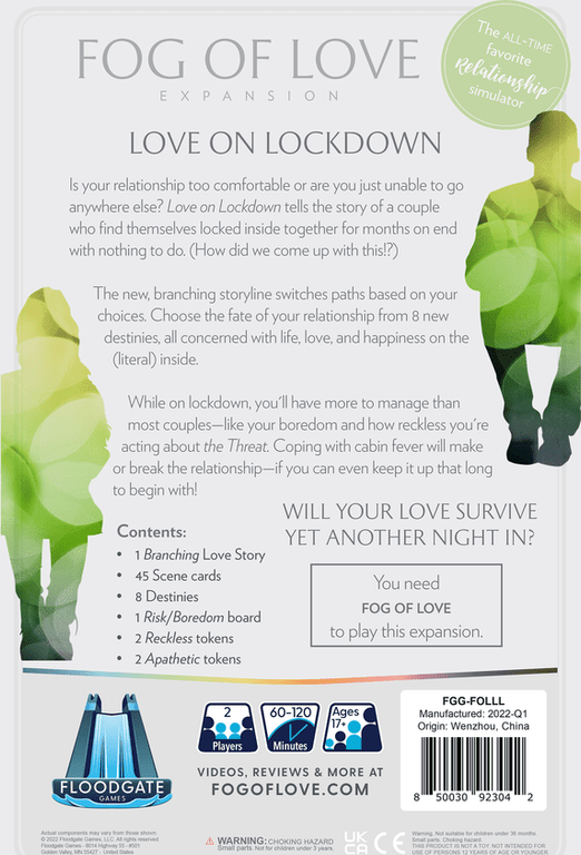 Fog of Love: Love on Lockdown parte posterior de la caja