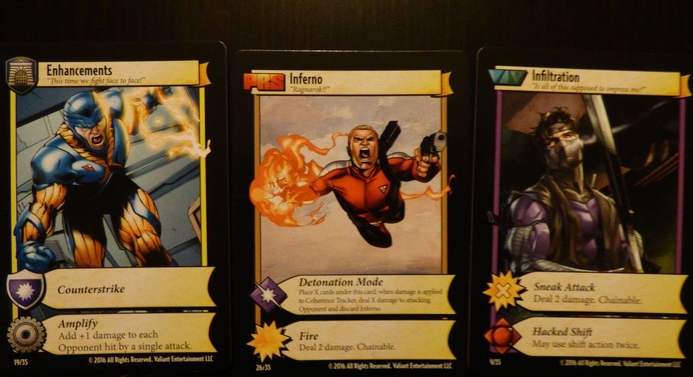 Valiant Universe: The Deckbuilding Game cartes