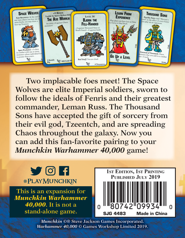Munchkin Warhammer 40,000: Savagery and Sorcery torna a scatola