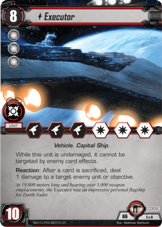 Star Wars: Het Kaartspel - De ontsnapping van Hoth Executor kaart