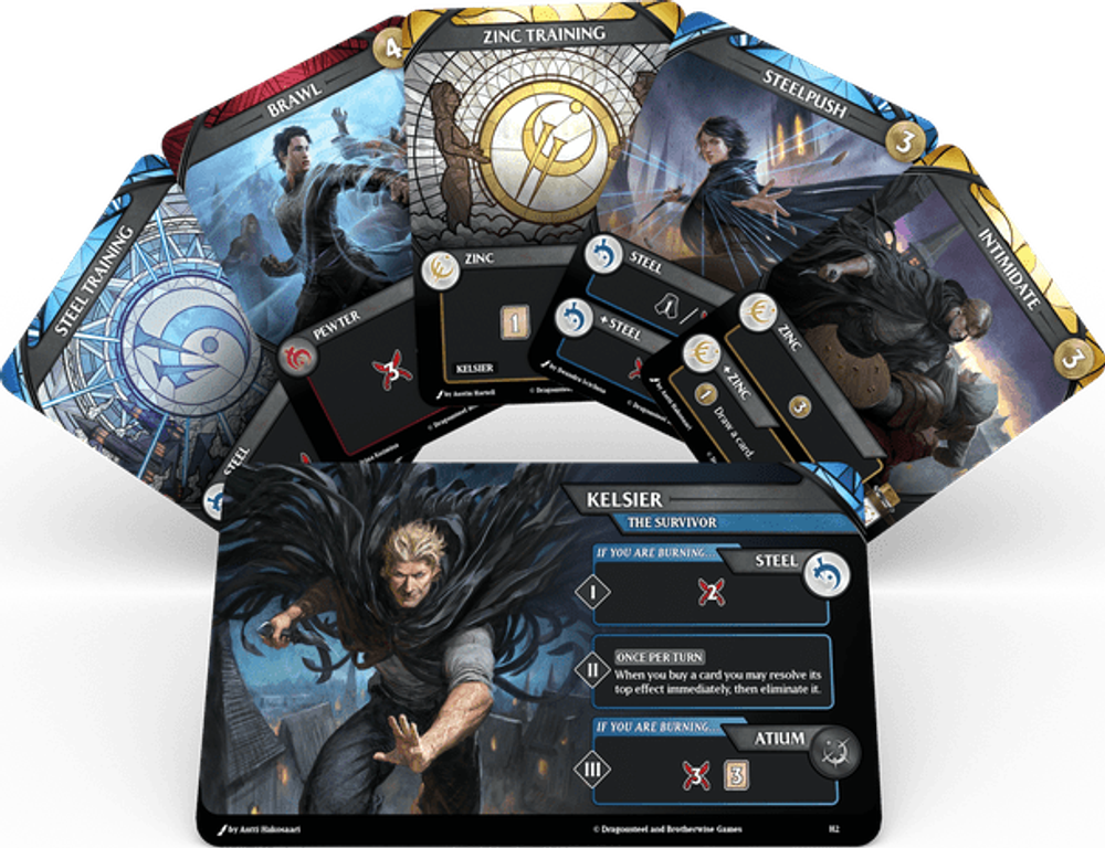 Mistborn Deckbuilding Game kaarten