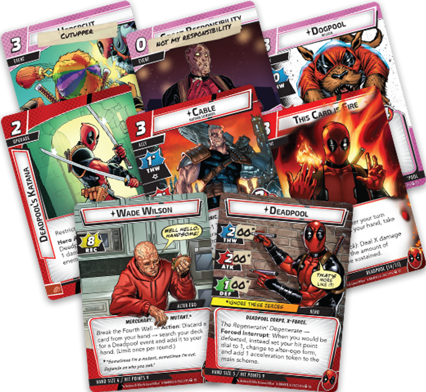 Marvel Champions : Le Jeu de Cartes - Deadpool cartes