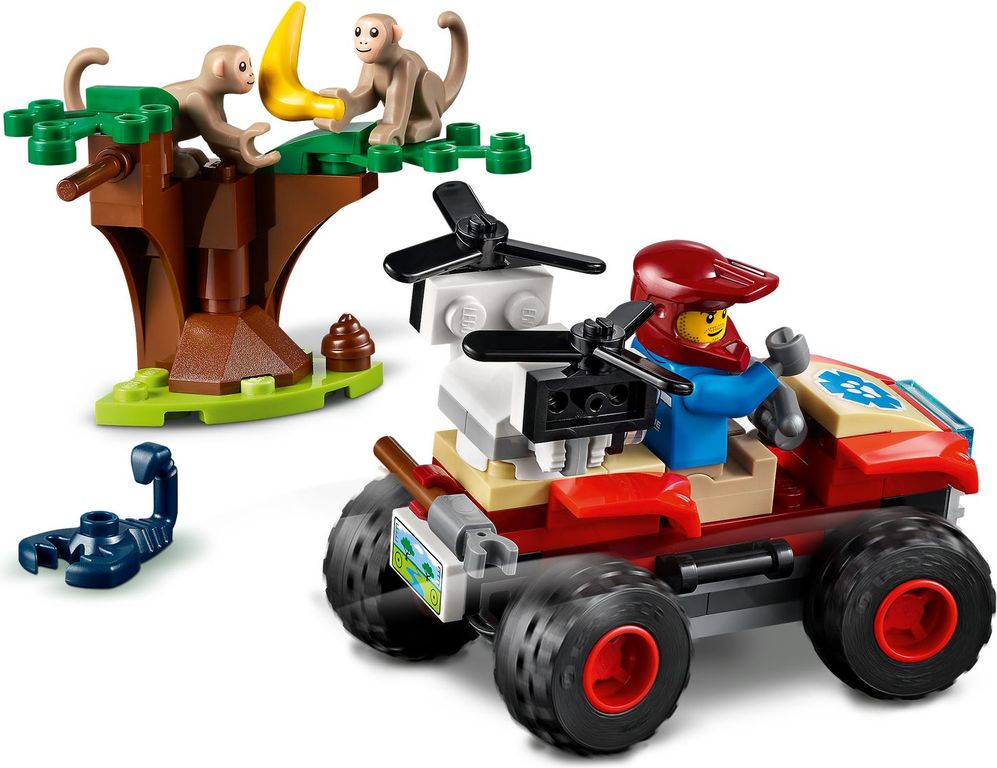 LEGO® City Rescate de la Fauna Salvaje: Quad partes