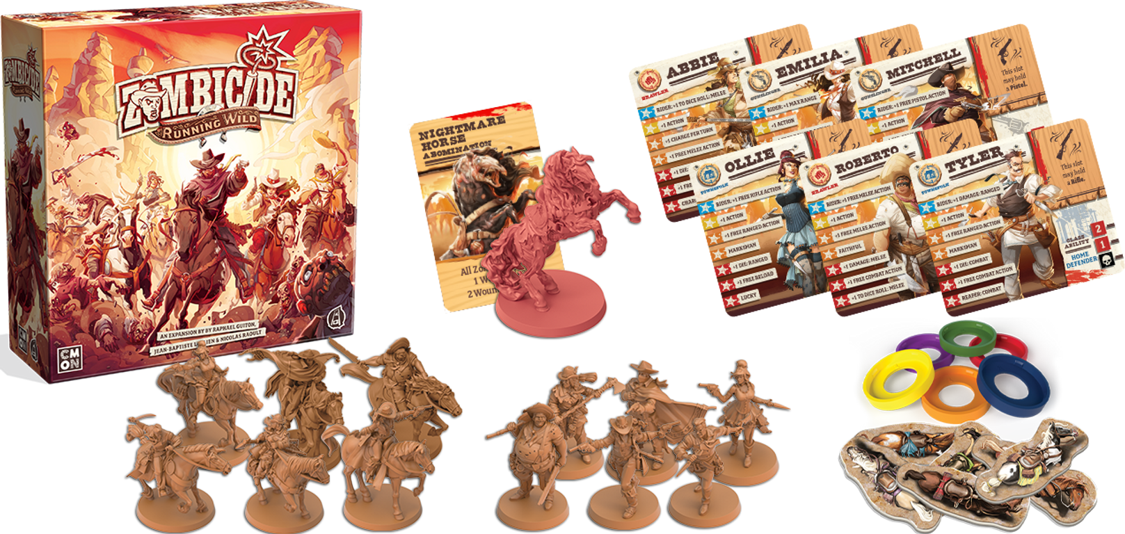 Zombicide: Undead or Alive – Running Wild partes