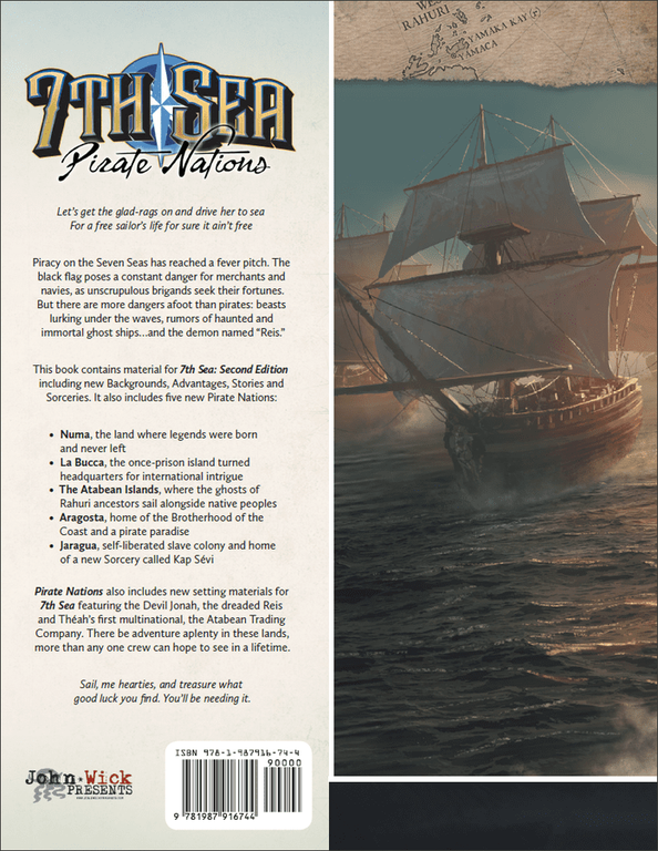 7th Sea: Pirate Nations back of the box