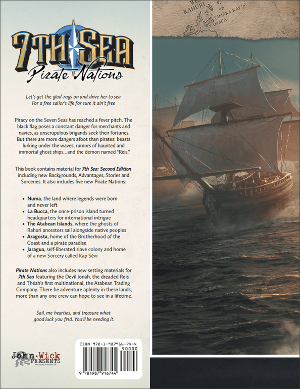 7th Sea: Pirate Nations rückseite der box