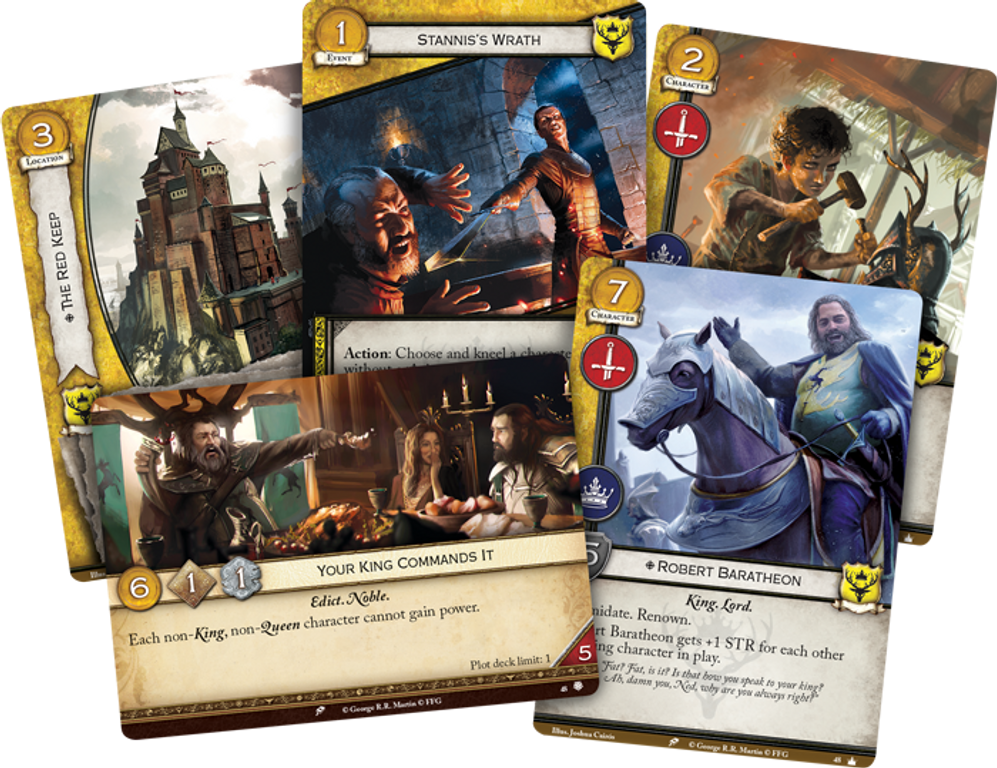 Juego de tronos: El juego de cartas (Segunda edición) – Mazo introductorio de la Casa Baratheon cartas