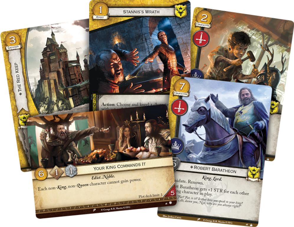 Le Trône de Fer: Le jeu de cartes (Seconde Édition) – Maison Baratheon Deck d'introduction cartes