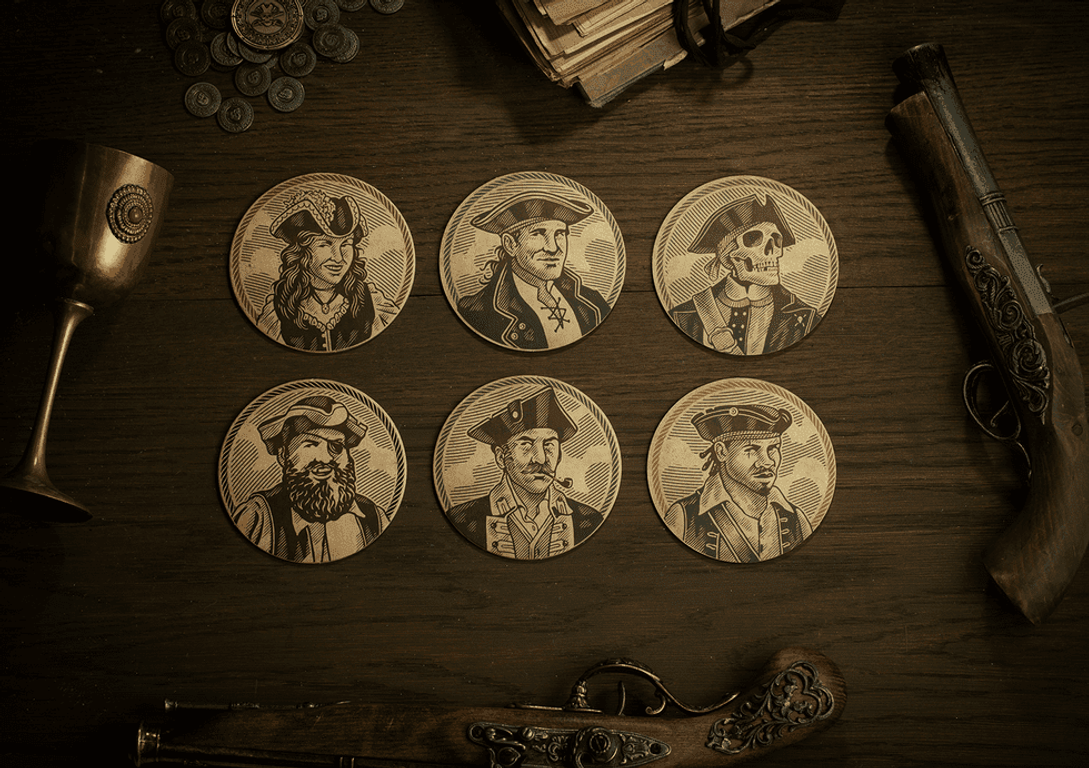 Lying Pirates: The Race for the Pirate Throne componenten