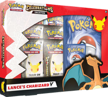 Pokemon TCG: Celebrations V Box – Lance's Charizard V & Dark Sylveon V