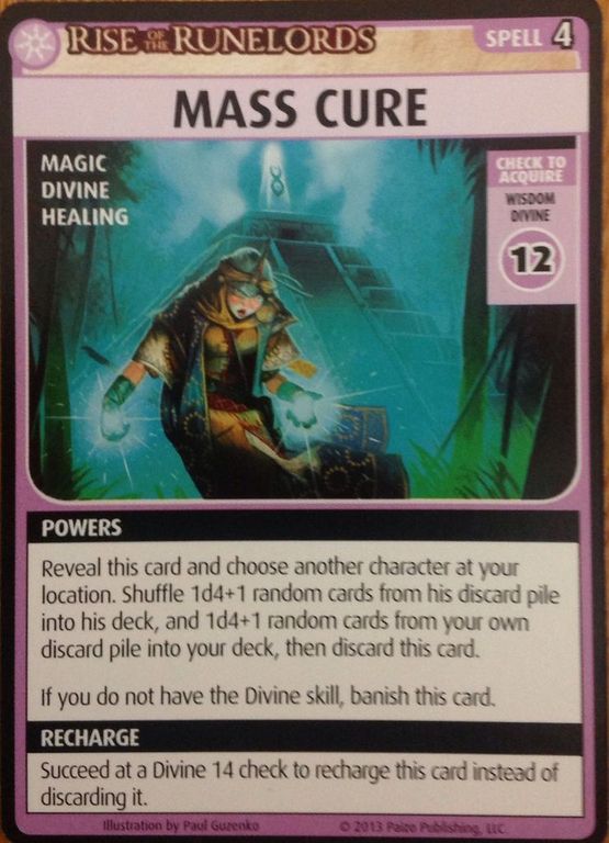 Pathfinder Adventure Card Game: Rise of the Runelords – Adventure Deck 4: Fortress of the Stone Giants Mass Cure card