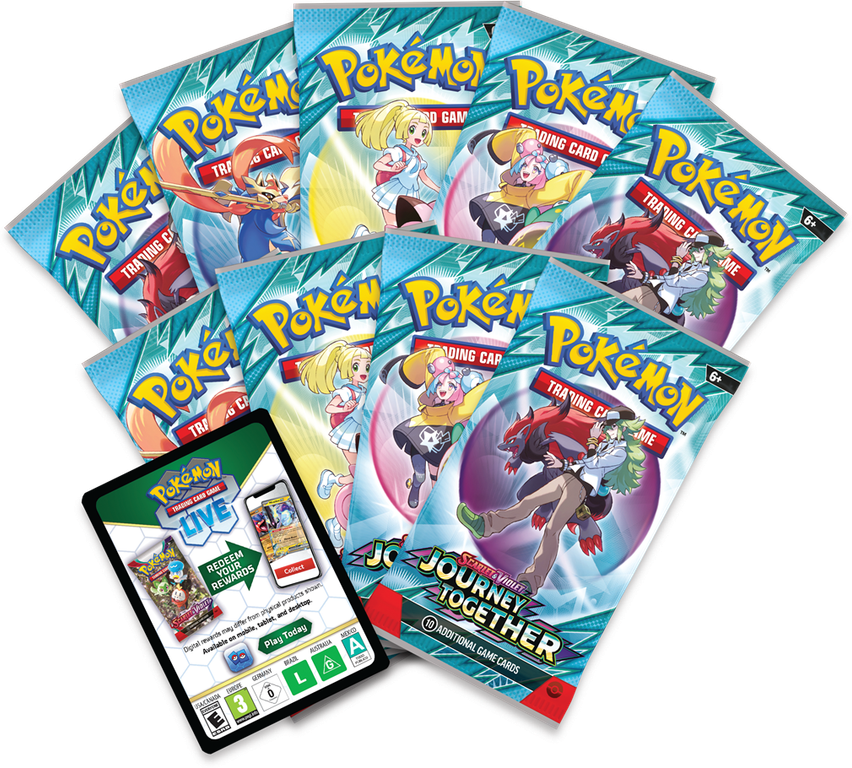 Pokémon TCG: Scarlet & Violet - Journey Together Elite Trainer Box cards