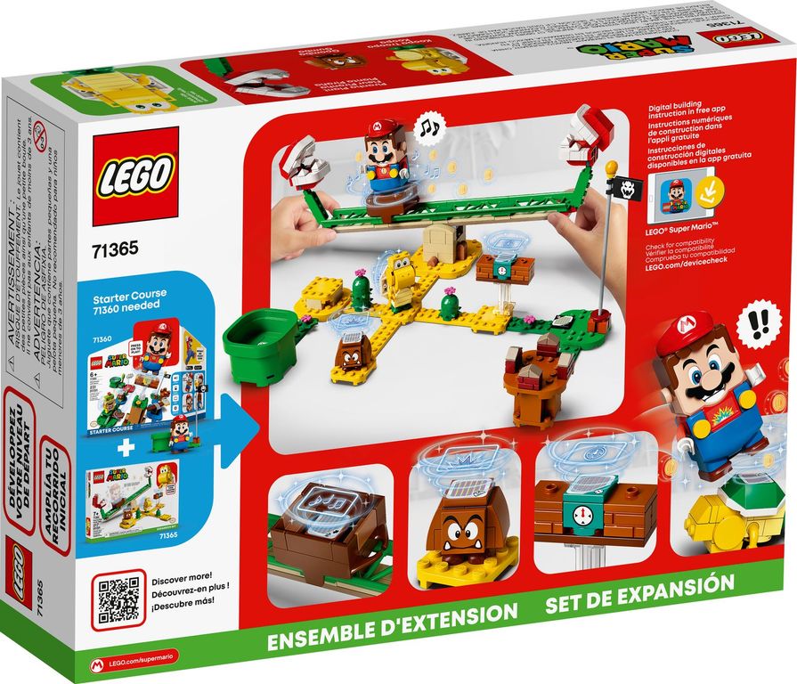 LEGO® Super Mario™ Uitbreidingsset: Piranha Plant-powerslide achterkant van de doos