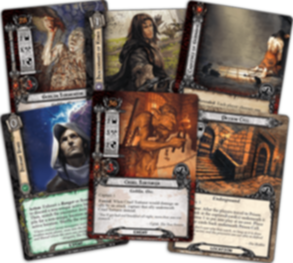 Il Signore degli Anelli: Il Gioco di Carte - Fuga da Monte Gram carte